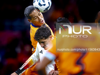 Netherlands defender Virgil van Dijk during the match between the Netherlands and Germany at the Johan Cruijff ArenA for the UEFA Nations Le...