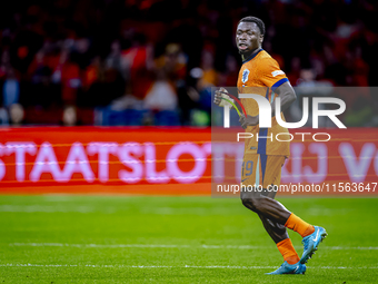 Netherlands forward Brian Brobbey plays during the match between the Netherlands and Germany at the Johan Cruijff ArenA for the UEFA Nations...