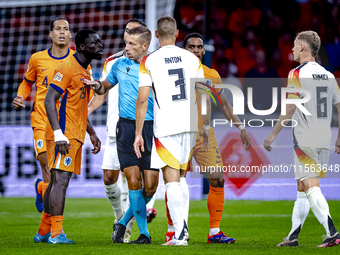 Netherlands forward Brian Brobbey plays during the match between the Netherlands and Germany at the Johan Cruijff ArenA for the UEFA Nations...