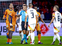 Netherlands forward Brian Brobbey plays during the match between the Netherlands and Germany at the Johan Cruijff ArenA for the UEFA Nations...