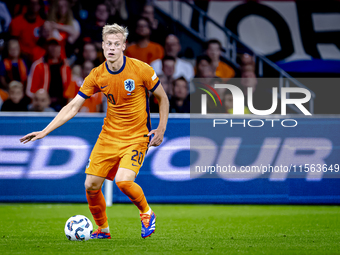 Netherlands defender Jan-Paul van Hecke plays during the match between the Netherlands and Germany at the Johan Cruijff ArenA for the UEFA N...