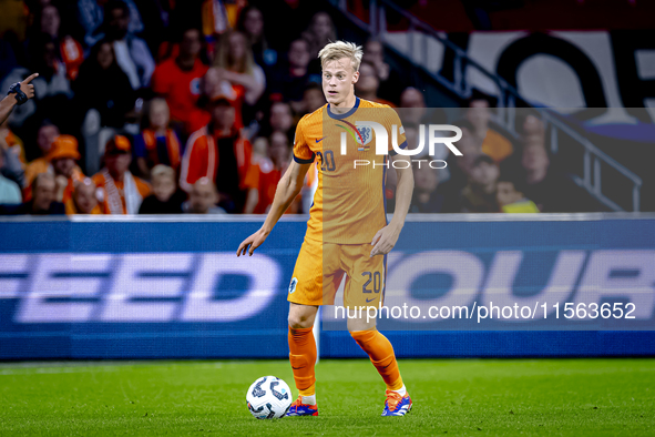 Netherlands defender Jan-Paul van Hecke plays during the match between the Netherlands and Germany at the Johan Cruijff ArenA for the UEFA N...