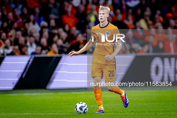 Netherlands defender Jan-Paul van Hecke plays during the match between the Netherlands and Germany at the Johan Cruijff ArenA for the UEFA N...