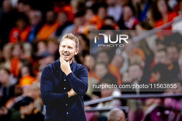 Germany trainer Julian Nagelsmann during the match between the Netherlands and Germany at the Johan Cruijff ArenA for the UEFA Nations Leagu...