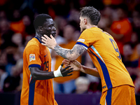 Netherlands forward Wout Weghorst replaces Netherlands forward Brian Brobbey during the match between the Netherlands and Germany at the Joh...