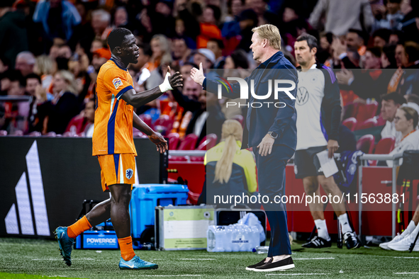 Netherlands forward Brian Brobbey plays during the match between the Netherlands and Germany at the Johan Cruijff ArenA for the UEFA Nations...