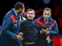 A supporter is on the pitch during the match between the Netherlands and Germany at the Johan Cruijff ArenA for the UEFA Nations League, Lea...