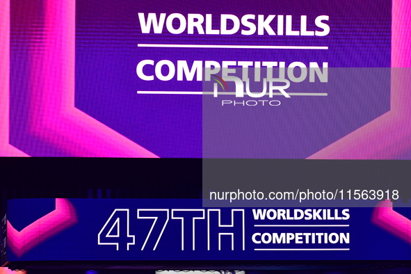 The opening ceremony of the 47th WorldSkills Competition takes place in Lyon, France, on September 10, 2024, at the LDLC Arena. 