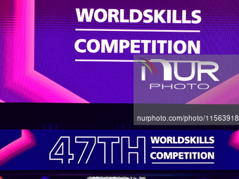 The opening ceremony of the 47th WorldSkills Competition takes place in Lyon, France, on September 10, 2024, at the LDLC Arena. (