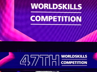 The opening ceremony of the 47th WorldSkills Competition takes place in Lyon, France, on September 10, 2024, at the LDLC Arena. (