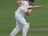 Alex Lees bats during the Vitality County Championship match between Durham Cricket and Lancashire at the Seat Unique Riverside in Chester l...