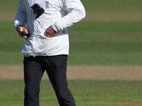 Umpire Michael Gough during the Vitality County Championship match between Durham Cricket and Lancashire at the Seat Unique Riverside in Che...