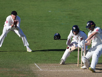 Colin Ackerman bats during the Vitality County Championship match between Durham Cricket and Lancashire at the Seat Unique Riverside in Ches...