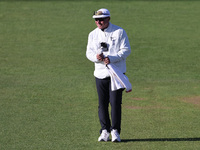 Umpire Graham Lloyd during the Vitality County Championship match between Durham Cricket and Lancashire at the Seat Unique Riverside in Ches...