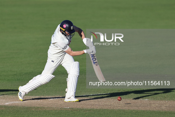 Colin Ackerman bats during the Vitality County Championship match between Durham Cricket and Lancashire at the Seat Unique Riverside in Ches...