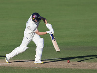 Colin Ackerman bats during the Vitality County Championship match between Durham Cricket and Lancashire at the Seat Unique Riverside in Ches...