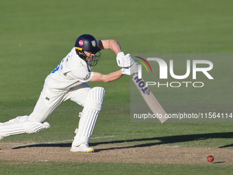 Colin Ackerman bats during the Vitality County Championship match between Durham Cricket and Lancashire at the Seat Unique Riverside in Ches...