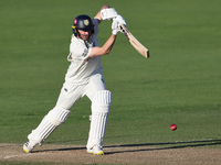 Colin Ackerman bats during the Vitality County Championship match between Durham Cricket and Lancashire at the Seat Unique Riverside in Ches...