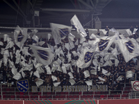 Bosnia and Herzegovina fans attend the UEFA Nations League match at Puskas Arena in Budapest, Hungary, on September 10, 2024. (