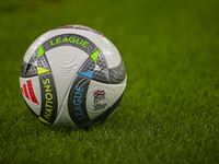 The official match ball during the UEFA Nations League Group A3 match at Puskas Arena in Budapest, Hungary, on September 10, 2024. (