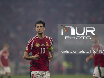 Dominik Szoboszlai of Hungary during the UEFA Nations League Group A3 match at Puskas Arena in Budapest, Hungary, on September 10, 2024. (