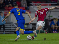 Roland Sallai of Hungary competes for the ball with Adrian Leon Barisic of Bosnia and Herzegovina during the UEFA Nations League Group A3 ma...