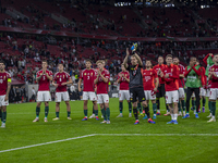 Team Hungary thanks the fans for cheering after the UEFA Nations League Group A3 match at Puskas Arena in Budapest, Hungary, on September 10...