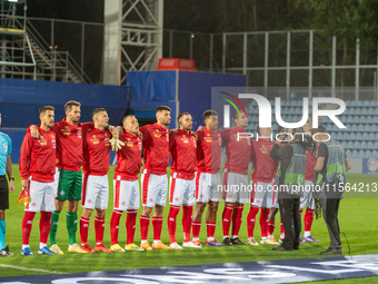 Malta players form during the UEFA Nations League 2024 League phase Matchday 2 match between Andorra and Malta at Estadi Nacional d'Andorra...