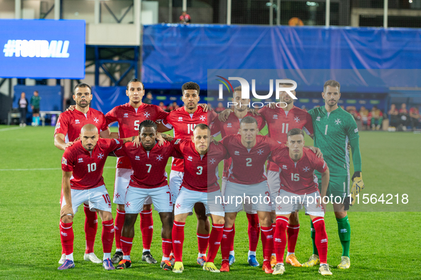 Malta players form during the UEFA Nations League 2024 League phase Matchday 2 match between Andorra and Malta at Estadi Nacional d'Andorra...