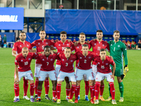 Malta players form during the UEFA Nations League 2024 League phase Matchday 2 match between Andorra and Malta at Estadi Nacional d'Andorra...