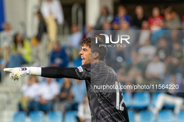 Iker Alvarez of Andorra is in action during the UEFA Nations League 2024 - League phase - Matchday 2 match between Andorra and Malta at Esta...