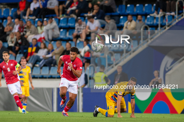 Players are in action during the UEFA Nations League 2024 - League phase - Matchday 2 match between Andorra and Malta at Estadi Nacional d'A...