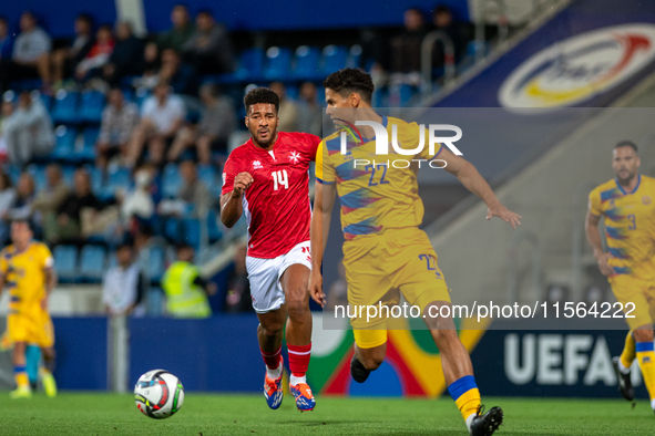 Players are in action during the UEFA Nations League 2024 - League phase - Matchday 2 match between Andorra and Malta at Estadi Nacional d'A...