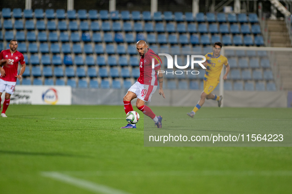 Teddy Teuma of Malta is in action during the UEFA Nations League 2024 - League phase - Matchday 2 match between Andorra and Malta at Estadi...