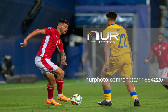 Luke Montebello of Malta is in action during the UEFA Nations League 2024 - League phase - Matchday 2 match between Andorra and Malta at Est...