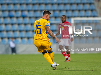 Moises San Nicolas of Andorra is in action during the UEFA Nations League 2024 - League phase - Matchday 2 match between Andorra and Malta a...