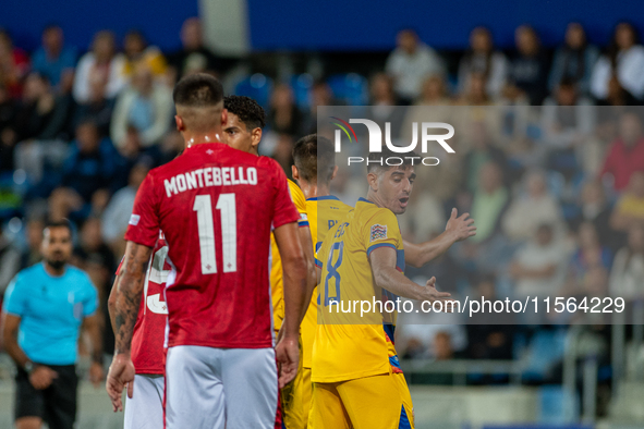 Players are in action during the UEFA Nations League 2024 - League phase - Matchday 2 match between Andorra and Malta at Estadi Nacional d'A...