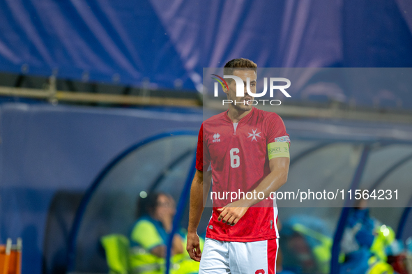 Matthew Guillaumier of Malta is in action during the UEFA Nations League 2024 - League phase - Matchday 2 match between Andorra and Malta at...