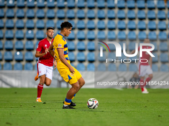 Ian Olivera of Andorra is in action during the UEFA Nations League 2024 - League phase - Matchday 2 match between Andorra and Malta at Estad...