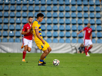 Ian Olivera of Andorra is in action during the UEFA Nations League 2024 - League phase - Matchday 2 match between Andorra and Malta at Estad...