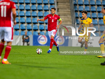 Matthew Guillaumier of Malta is in action during the UEFA Nations League 2024 - League phase - Matchday 2 match between Andorra and Malta at...