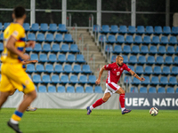 Izan Fernandez of Andorra is in action during the UEFA Nations League 2024 - League phase - Matchday 2 match between Andorra and Malta at Es...