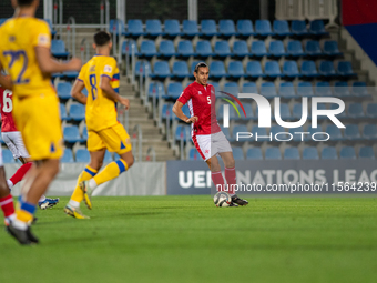 Kurt Shaw of Malta is in action during the UEFA Nations League 2024 - League phase - Matchday 2 match between Andorra and Malta at Estadi Na...