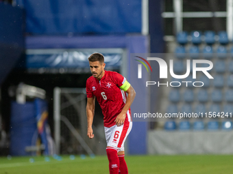 Matthew Guillaumier of Malta is in action during the UEFA Nations League 2024 - League phase - Matchday 2 match between Andorra and Malta at...