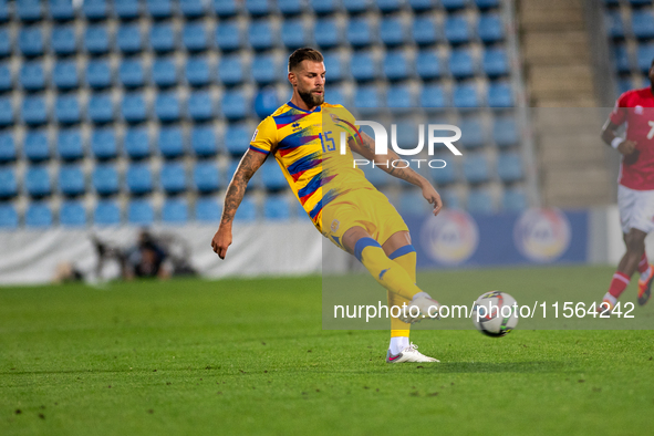 Moises San Nicolas of Andorra is in action during the UEFA Nations League 2024 - League phase - Matchday 2 match between Andorra and Malta a...