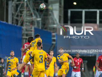 Players are in action during the UEFA Nations League 2024 - League phase - Matchday 2 match between Andorra and Malta at Estadi Nacional d'A...