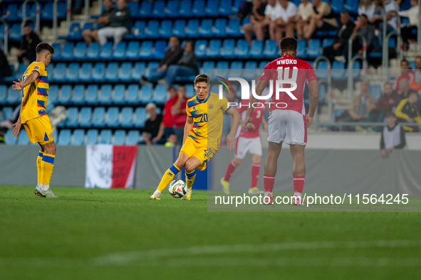 Players are in action during the UEFA Nations League 2024 - League phase - Matchday 2 match between Andorra and Malta at Estadi Nacional d'A...