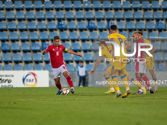 Matthew Guillaumier of Malta is in action during the UEFA Nations League 2024 - League phase - Matchday 2 match between Andorra and Malta at...