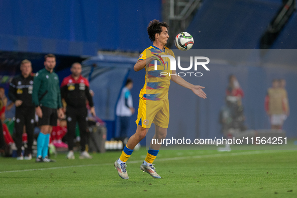 Joan Cervos of Andorra is in action during the UEFA Nations League 2024 - League phase - Matchday 2 match between Andorra and Malta at Estad...