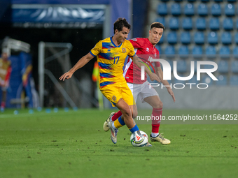 Joan Cervos of Andorra is in action during the UEFA Nations League 2024 - League phase - Matchday 2 match between Andorra and Malta at Estad...